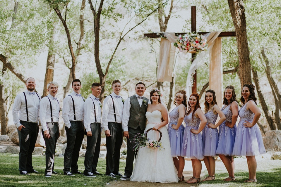  Charlotte and Jayson had a beautiful rustic wedding at the amazing Koinonia Christian Fellowship followed by a dreamy, romantic wedding reception at The View Event Center in Albuquerque, New Mexico. Albuquerque in the summer is gorgeous for weddings