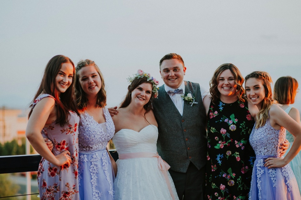  Charlotte and Jayson had a beautiful rustic wedding at the amazing Koinonia Christian Fellowship followed by a dreamy, romantic wedding reception at The View Event Center in Albuquerque, New Mexico. Albuquerque in the summer is gorgeous for weddings