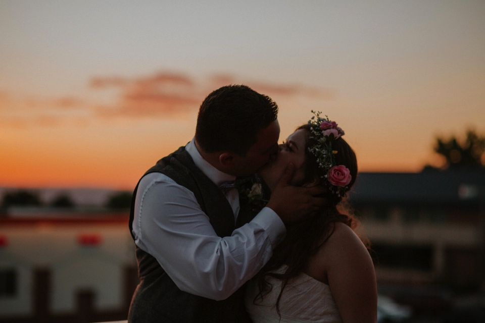  Charlotte and Jayson had a beautiful rustic wedding at the amazing Koinonia Christian Fellowship followed by a dreamy, romantic wedding reception at The View Event Center in Albuquerque, New Mexico. Albuquerque in the summer is gorgeous for weddings