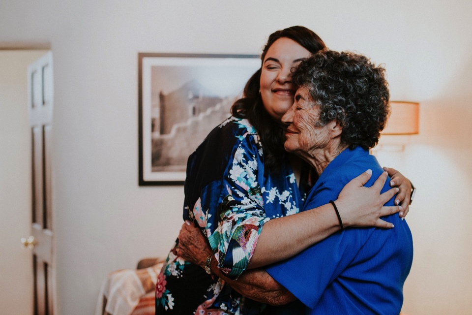  Brianna and Daniel had an intimate southwest elopement at Inn of the Turquoise Bear in Santa Fe, New Mexico. They were married in a private ceremony on a beautiful fall day, surrounded by only their immediate family, in beautiful Santa Fe, New Mexic