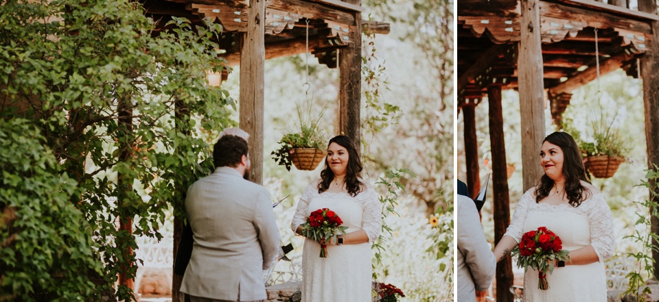  Brianna and Daniel had an intimate southwest elopement at Inn of the Turquoise Bear in Santa Fe, New Mexico. They were married in a private ceremony on a beautiful fall day, surrounded by only their immediate family, in beautiful Santa Fe, New Mexic