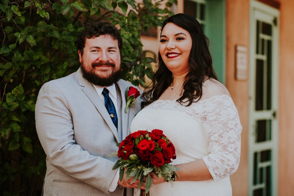  Brianna and Daniel had an intimate southwest elopement at Inn of the Turquoise Bear in Santa Fe, New Mexico. They were married in a private ceremony on a beautiful fall day, surrounded by only their immediate family, in beautiful Santa Fe, New Mexic