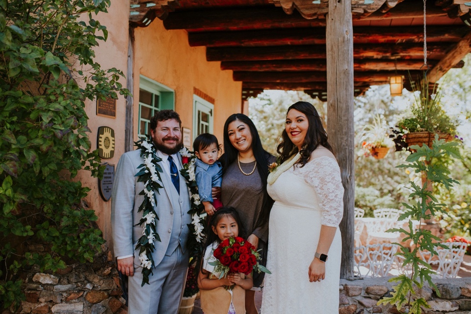  Brianna and Daniel had an intimate southwest elopement at Inn of the Turquoise Bear in Santa Fe, New Mexico. They were married in a private ceremony on a beautiful fall day, surrounded by only their immediate family, in beautiful Santa Fe, New Mexic