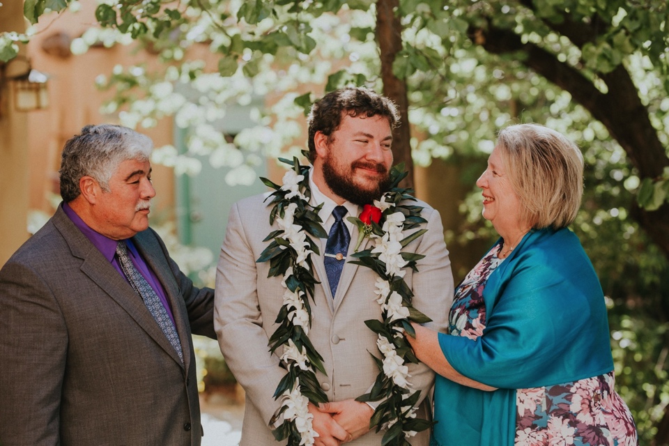  Brianna and Daniel had an intimate southwest elopement at Inn of the Turquoise Bear in Santa Fe, New Mexico. They were married in a private ceremony on a beautiful fall day, surrounded by only their immediate family, in beautiful Santa Fe, New Mexic