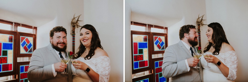  Brianna and Daniel had an intimate southwest elopement at Inn of the Turquoise Bear in Santa Fe, New Mexico. They were married in a private ceremony on a beautiful fall day, surrounded by only their immediate family, in beautiful Santa Fe, New Mexic