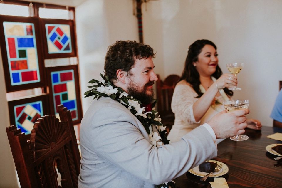  Brianna and Daniel had an intimate southwest elopement at Inn of the Turquoise Bear in Santa Fe, New Mexico. They were married in a private ceremony on a beautiful fall day, surrounded by only their immediate family, in beautiful Santa Fe, New Mexic