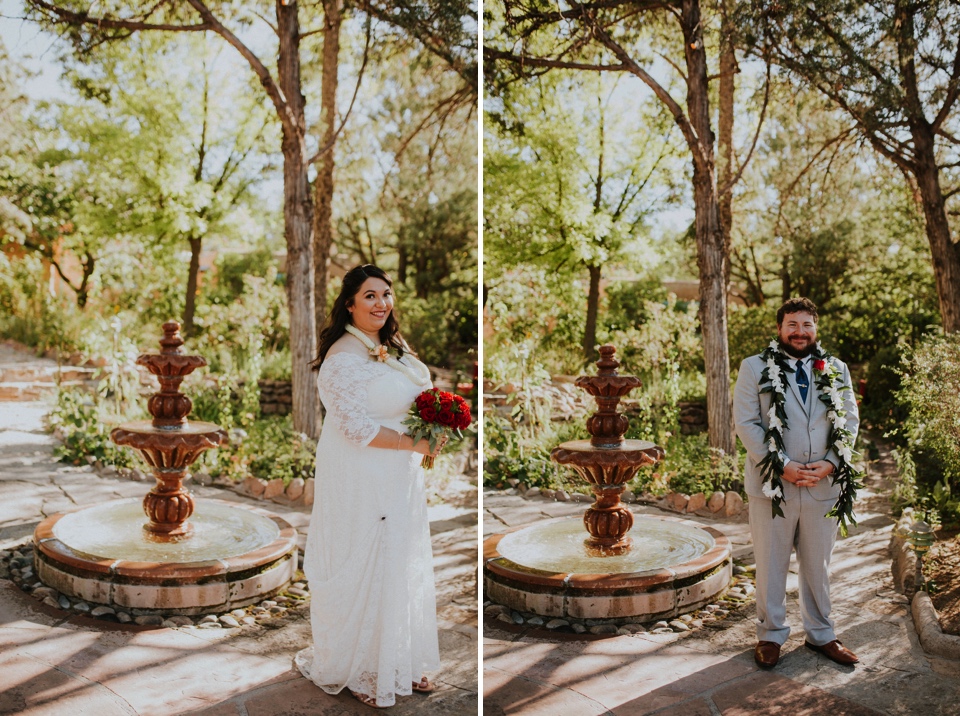  Brianna and Daniel had an intimate southwest elopement at Inn of the Turquoise Bear in Santa Fe, New Mexico. They were married in a private ceremony on a beautiful fall day, surrounded by only their immediate family, in beautiful Santa Fe, New Mexic