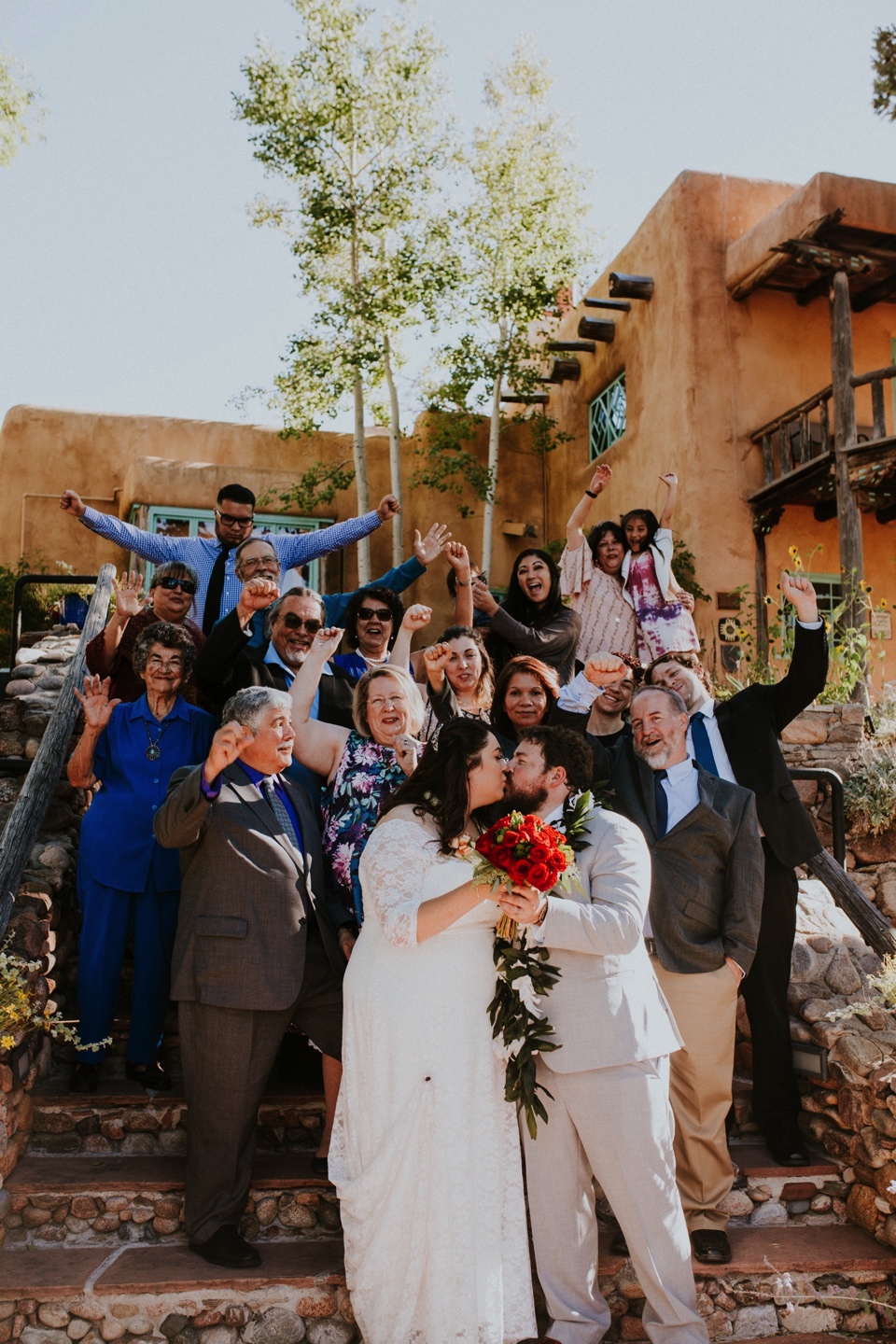  Brianna and Daniel had an intimate southwest elopement at Inn of the Turquoise Bear in Santa Fe, New Mexico. They were married in a private ceremony on a beautiful fall day, surrounded by only their immediate family, in beautiful Santa Fe, New Mexic