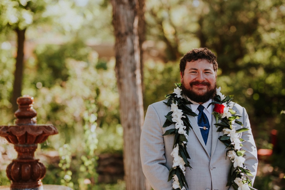  Brianna and Daniel had an intimate southwest elopement at Inn of the Turquoise Bear in Santa Fe, New Mexico. They were married in a private ceremony on a beautiful fall day, surrounded by only their immediate family, in beautiful Santa Fe, New Mexic