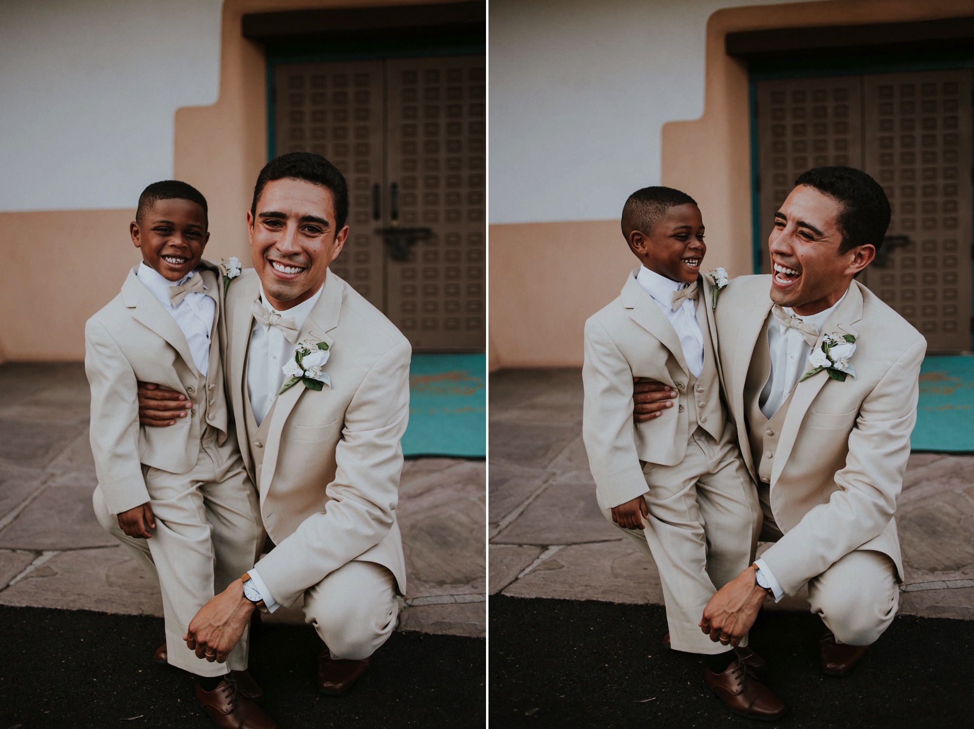  Katie and Frankie’s wedding was what Santa Fe summer wedding dreams are made of! They had a gorgeous catholic wedding ceremony at the Cristo Rey Catholic Church in Santa Fe, New Mexico followed by a fabulous travel-themed wedding reception at La Pos