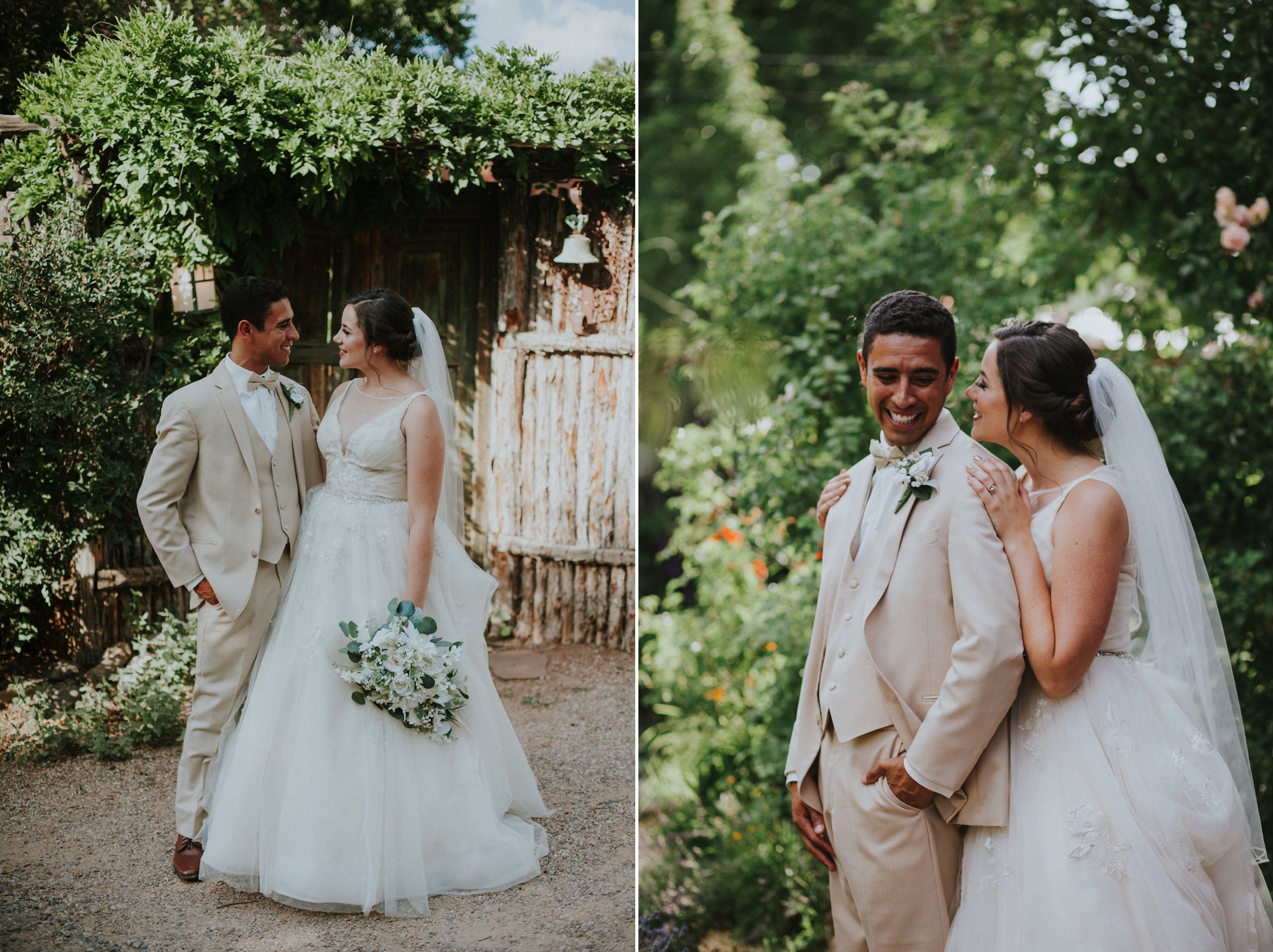  Katie and Frankie’s wedding was what Santa Fe summer wedding dreams are made of! They had a gorgeous catholic wedding ceremony at the Cristo Rey Catholic Church in Santa Fe, New Mexico followed by a fabulous travel-themed wedding reception at La Pos