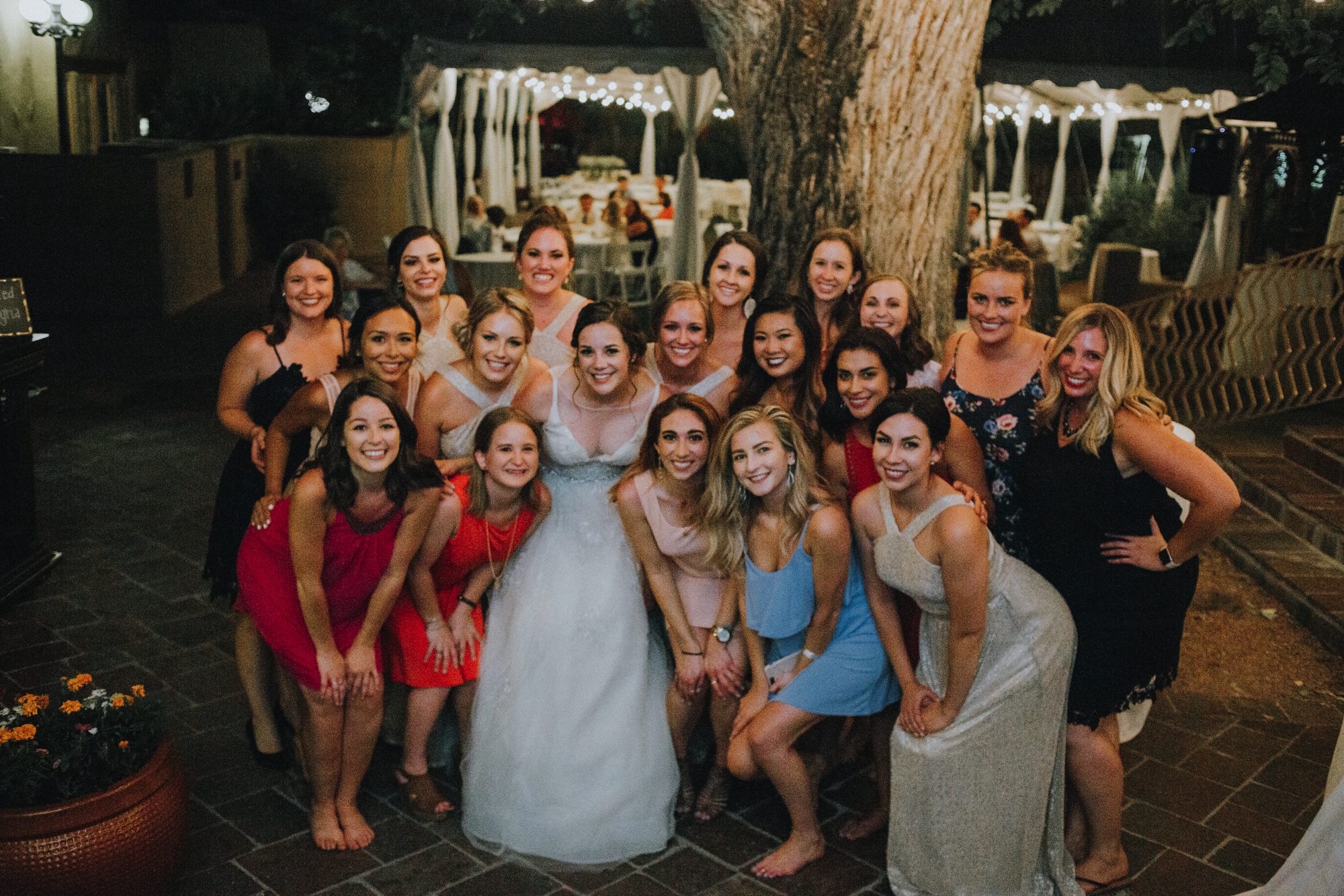  Katie and Frankie’s wedding was what Santa Fe summer wedding dreams are made of! They had a gorgeous catholic wedding ceremony at the Cristo Rey Catholic Church in Santa Fe, New Mexico followed by a fabulous travel-themed wedding reception at La Pos