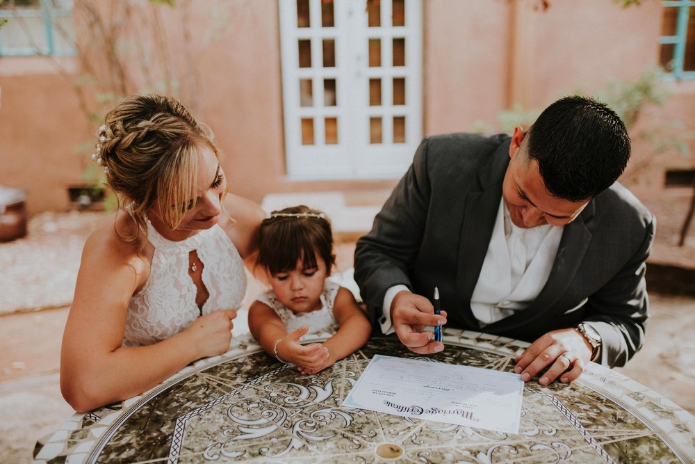  Samantha and Joey had the most amazing wedding at the beautiful Casas de Suenos Old Town Historic Inn in Albuquerque New Mexico. Their incredible wedding day was the perfect combination of rustic glam and classic elegance. Casas de Suenos Old Town H