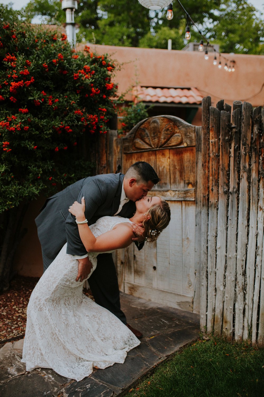  Samantha and Joey had the most amazing wedding at the beautiful Casas de Suenos Old Town Historic Inn in Albuquerque New Mexico. Their incredible wedding day was the perfect combination of rustic glam and classic elegance. Casas de Suenos Old Town H