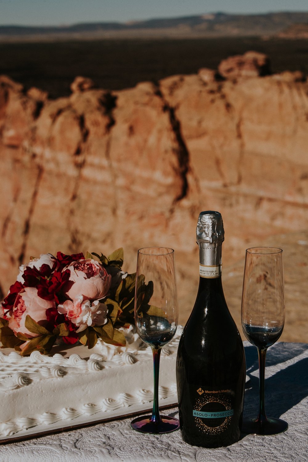  Jade and Alex eloped at the amazing and scenic El Malpais National Monument outside of Grants, New Mexico. It was a beautiful November day and the weather was crisp, fresh, and just a tad chilly, but it didn’t get in the way of their fabulous weddin