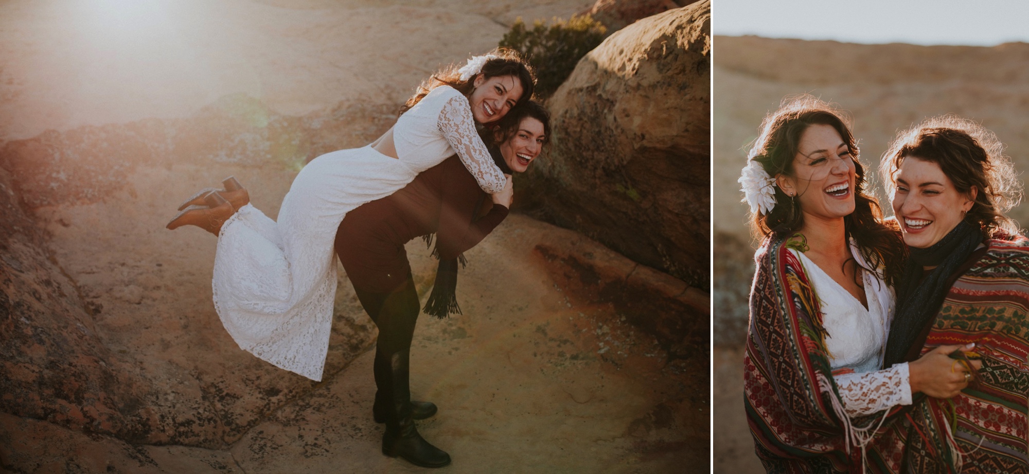  Jade and Alex eloped at the amazing and scenic El Malpais National Monument outside of Grants, New Mexico. It was a beautiful November day and the weather was crisp, fresh, and just a tad chilly, but it didn’t get in the way of their fabulous weddin