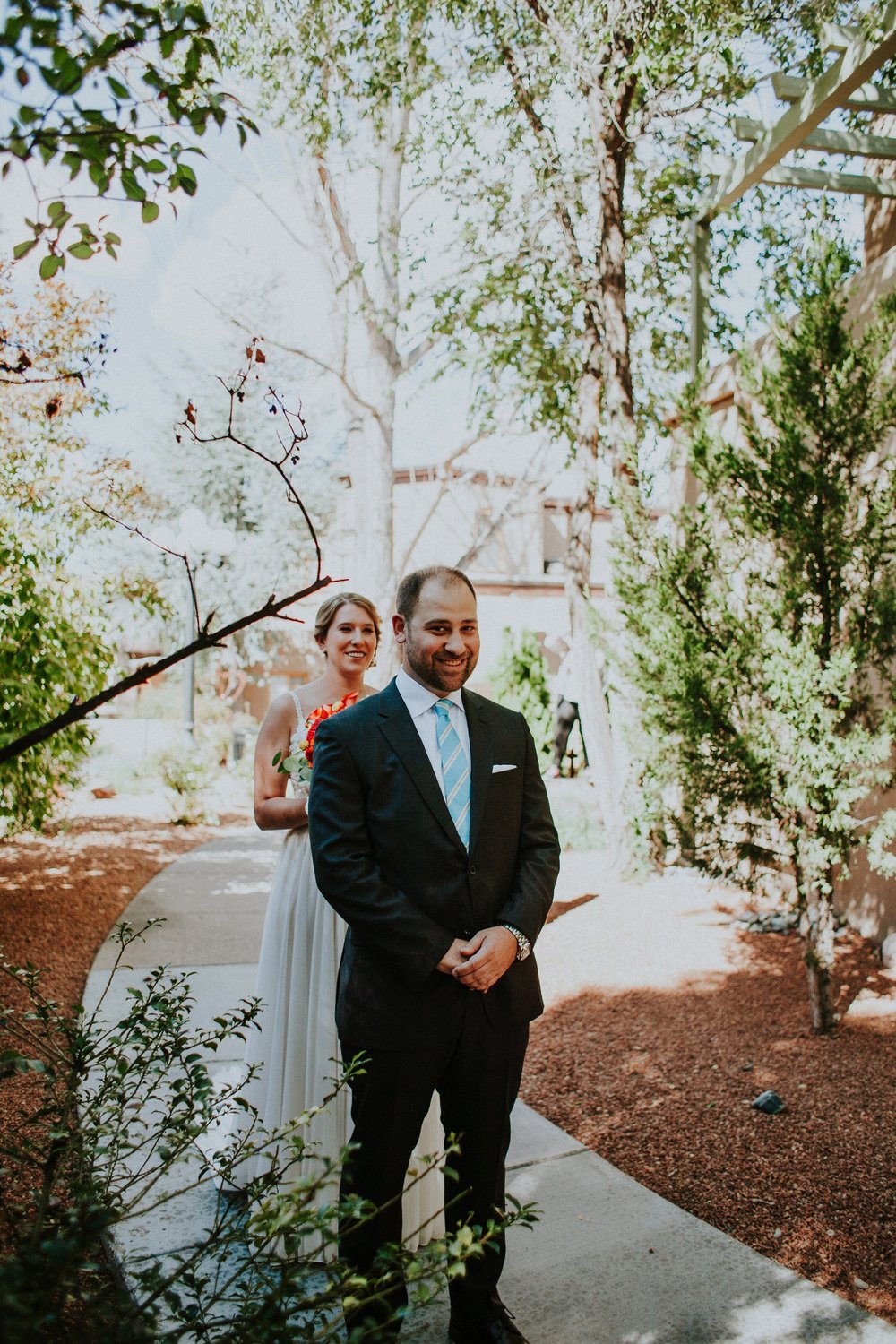  Leanne and Dan’s gorgeous fall wedding at the incredible La Posada de Santa Fe, A Tribute Portfolio Resort &amp; Spa in beautiful Santa Fe, New Mexico was absolutely phenomenal. They combined their Lithuanian culture with jewish traditions and class