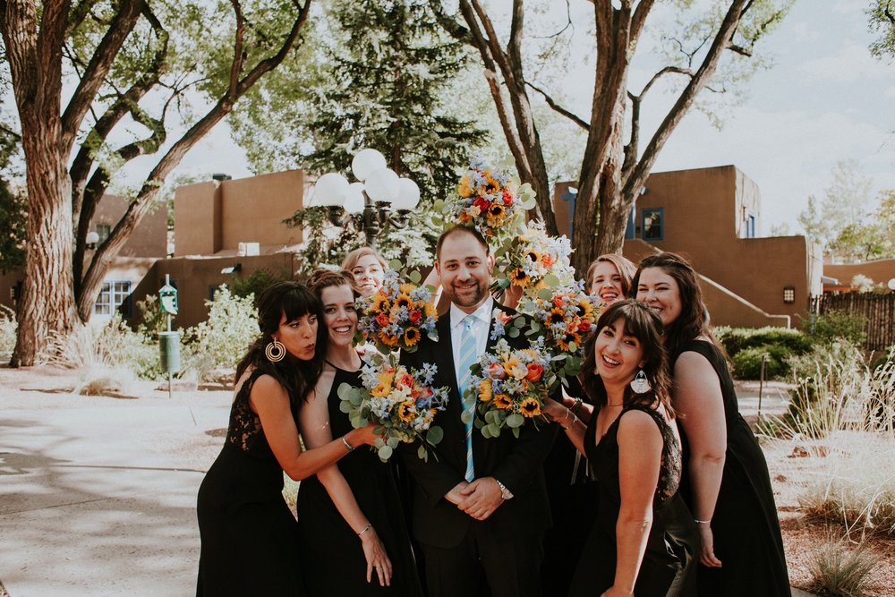  Leanne and Dan’s gorgeous fall wedding at the incredible La Posada de Santa Fe, A Tribute Portfolio Resort &amp; Spa in beautiful Santa Fe, New Mexico was absolutely phenomenal. They combined their Lithuanian culture with jewish traditions and class