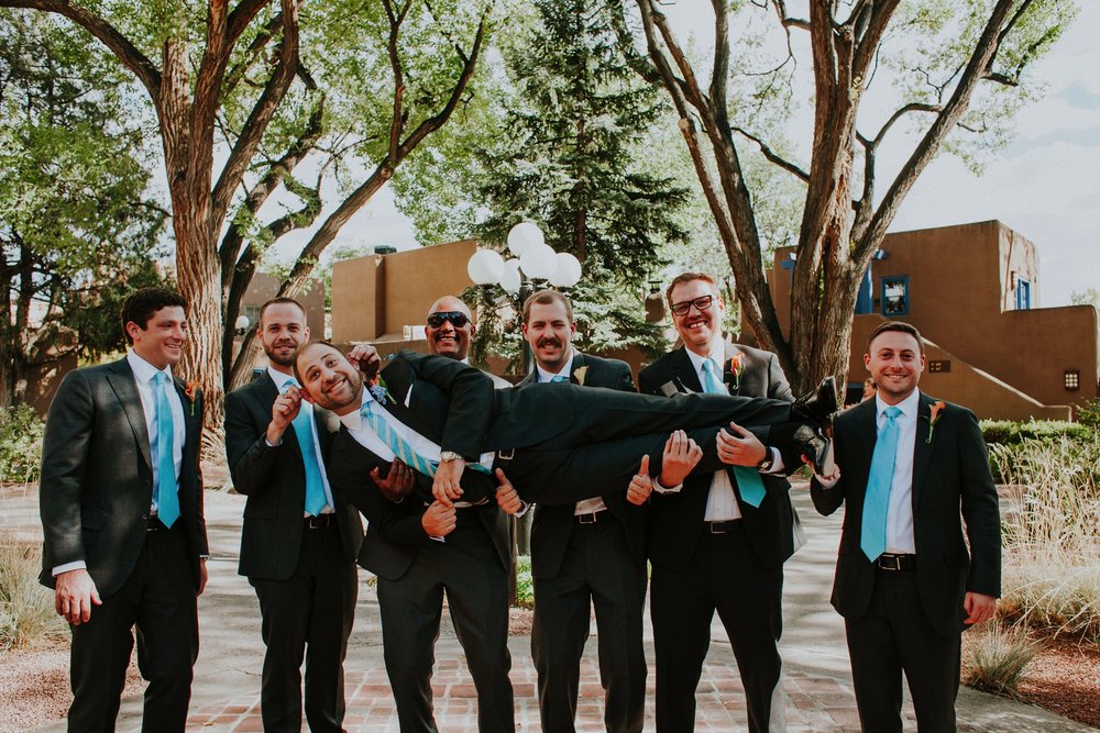  Leanne and Dan’s gorgeous fall wedding at the incredible La Posada de Santa Fe, A Tribute Portfolio Resort &amp; Spa in beautiful Santa Fe, New Mexico was absolutely phenomenal. They combined their Lithuanian culture with jewish traditions and class