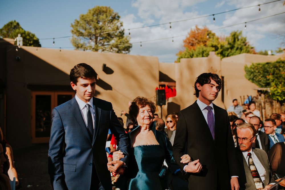  Leanne and Dan’s gorgeous fall wedding at the incredible La Posada de Santa Fe, A Tribute Portfolio Resort &amp; Spa in beautiful Santa Fe, New Mexico was absolutely phenomenal. They combined their Lithuanian culture with jewish traditions and class