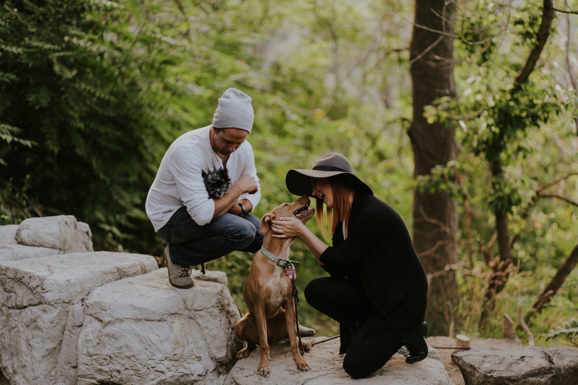  Kymbrye and Chris brought their pups, Myridian and Bandit along for their shoot and they are seriously the sweetest model dogs ever! They all looked so picture perfect together for some insanely beautiful family photos at Carlitos Springs in Cedar C
