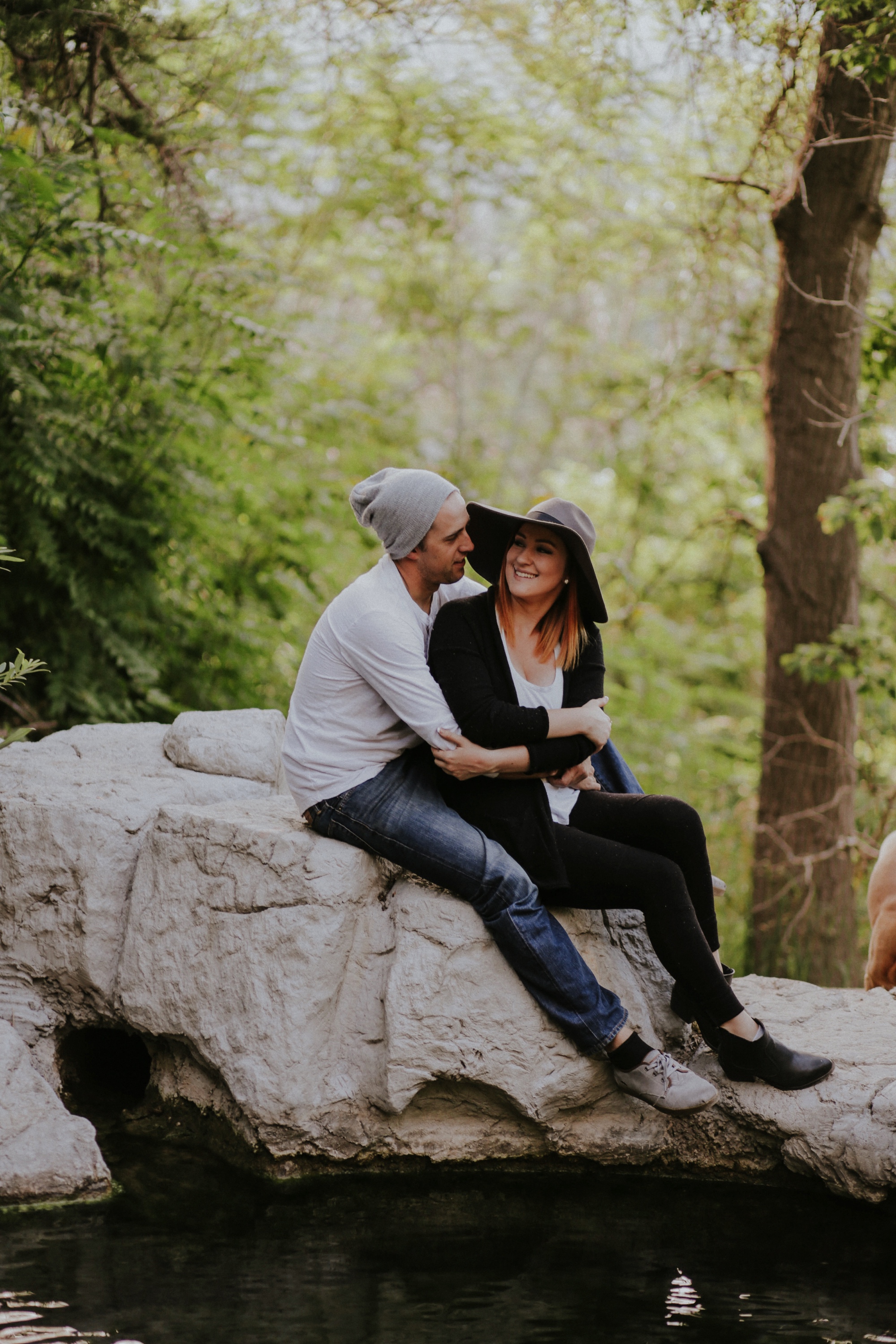  Kymbrye and Chris brought their pups, Myridian and Bandit along for their shoot and they are seriously the sweetest model dogs ever! They all looked so picture perfect together for some insanely beautiful family photos at Carlitos Springs in Cedar C