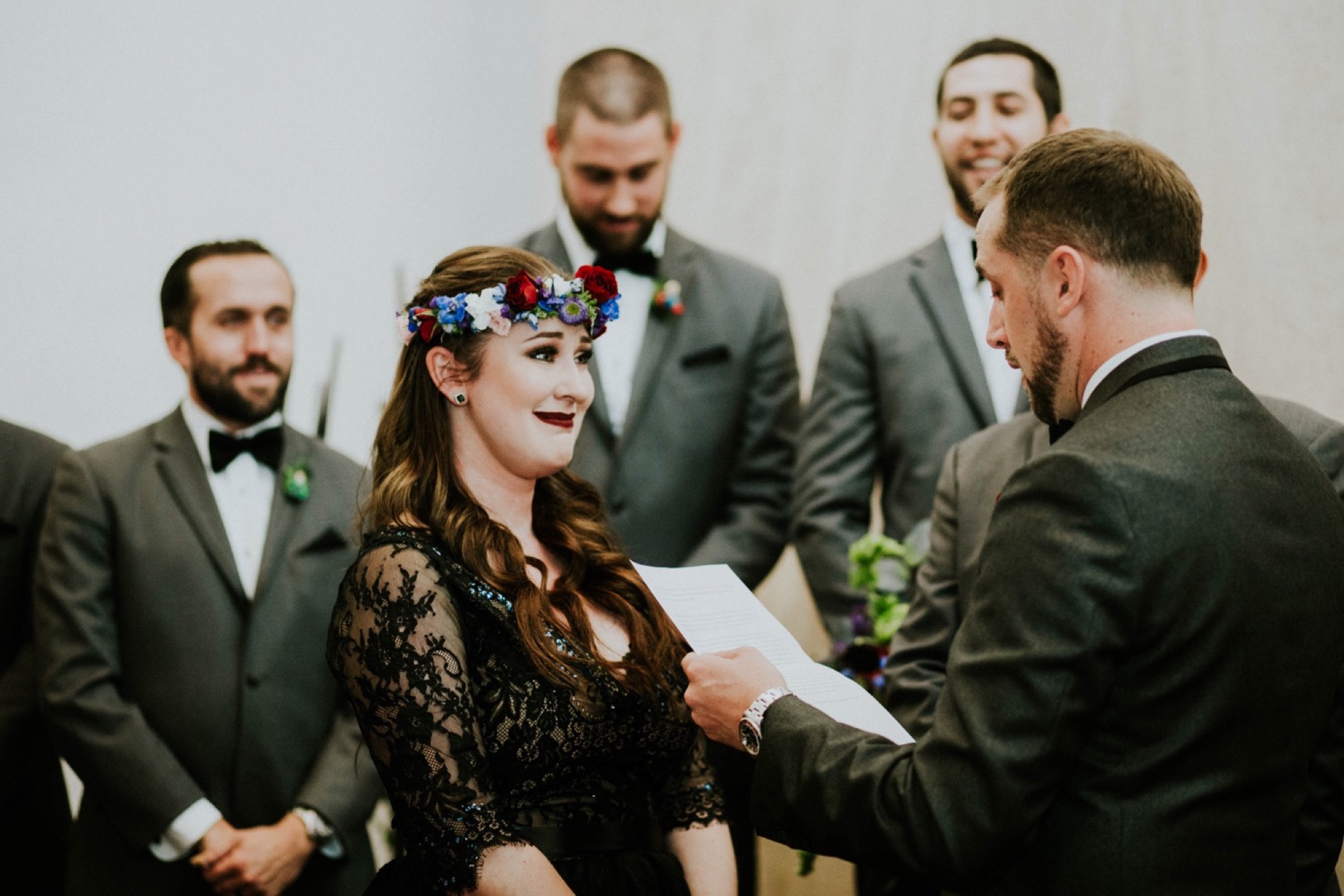  Kymbrye and Chris had the most magical New Years Eve wedding in Albuquerque, New Mexico. Every detail of their fabulous New Years Eve wedding was so beautiful and meaningful. They held their ceremony at the UNM Alumni Memorial Chapel followed by the