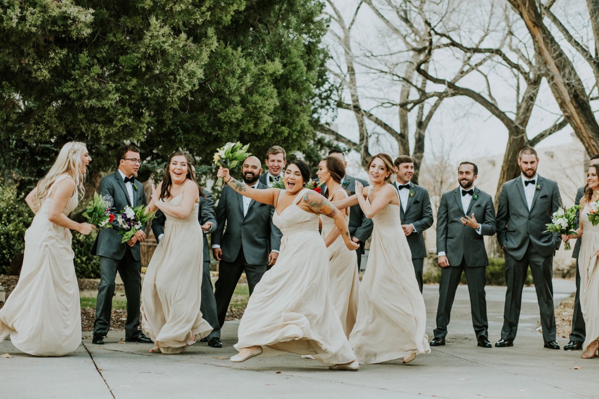  Kymbrye and Chris had the most magical New Years Eve wedding in Albuquerque, New Mexico. Every detail of their fabulous New Years Eve wedding was so beautiful and meaningful. They held their ceremony at the UNM Alumni Memorial Chapel followed by the