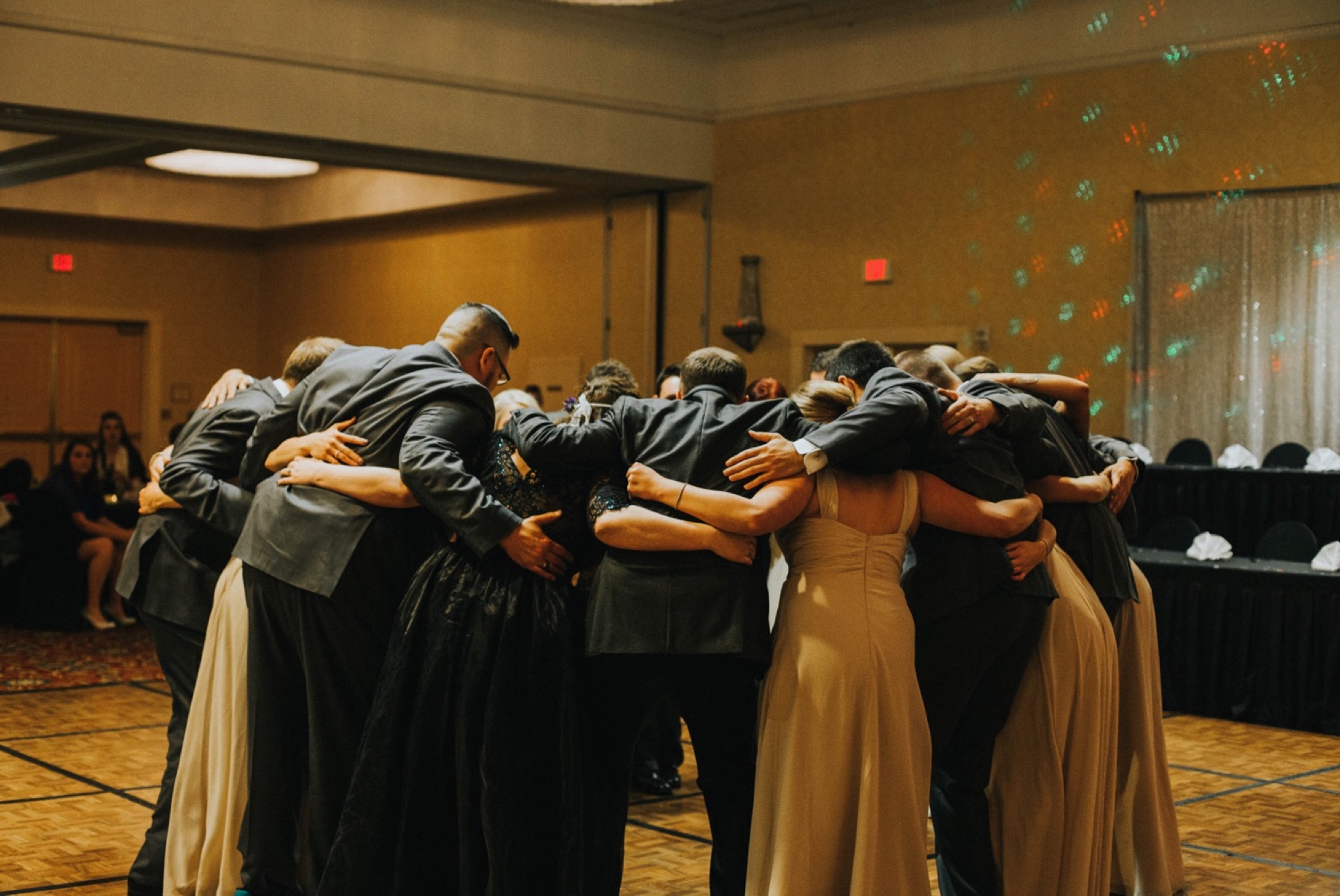  Kymbrye and Chris had the most magical New Years Eve wedding in Albuquerque, New Mexico. Every detail of their fabulous New Years Eve wedding was so beautiful and meaningful. They held their ceremony at the UNM Alumni Memorial Chapel followed by the