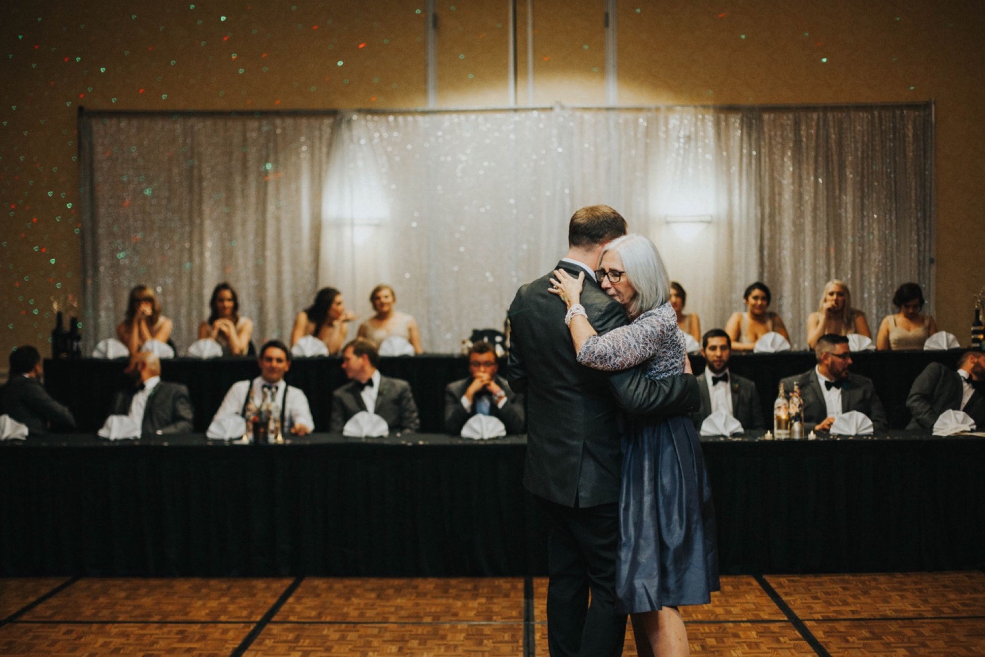  Kymbrye and Chris had the most magical New Years Eve wedding in Albuquerque, New Mexico. Every detail of their fabulous New Years Eve wedding was so beautiful and meaningful. They held their ceremony at the UNM Alumni Memorial Chapel followed by the