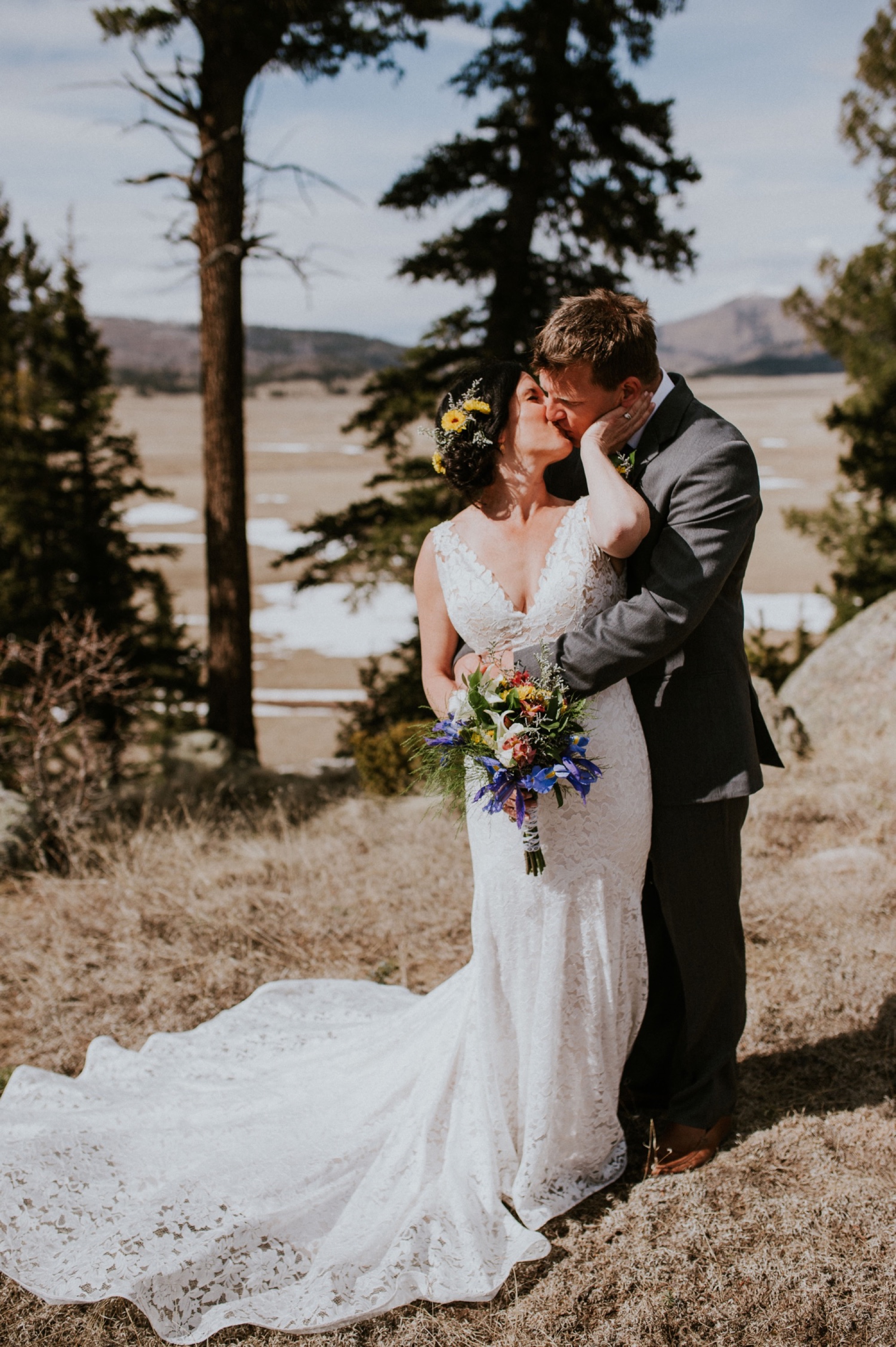  Traveling to Valles Caldera National Preserve outside of Jemez Springs, New Mexico to capture Lacey and Patrick’s New Mexico elopement was incredible! Their intimate ceremony overlooked the breathtaking landscape of Valles Caldera National Preserve 