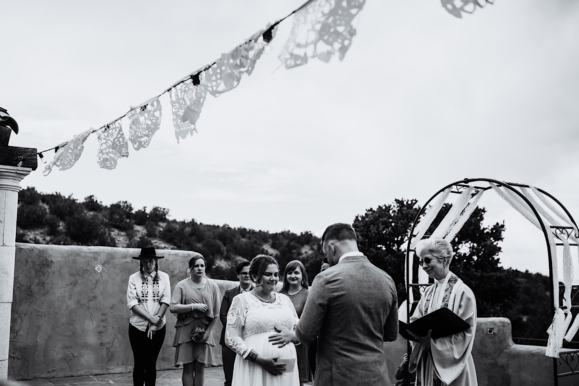  Ariel and Jack had a beautiful, intimate wedding at the ever so lovely Hacienda Doña Andrea de Santa Fe in Cerrillos, New Mexico (just outside of Santa Fe, New Mexico). If you have never been to Hacienda Doña Andrea de Santa Fe, it is beyond worth c