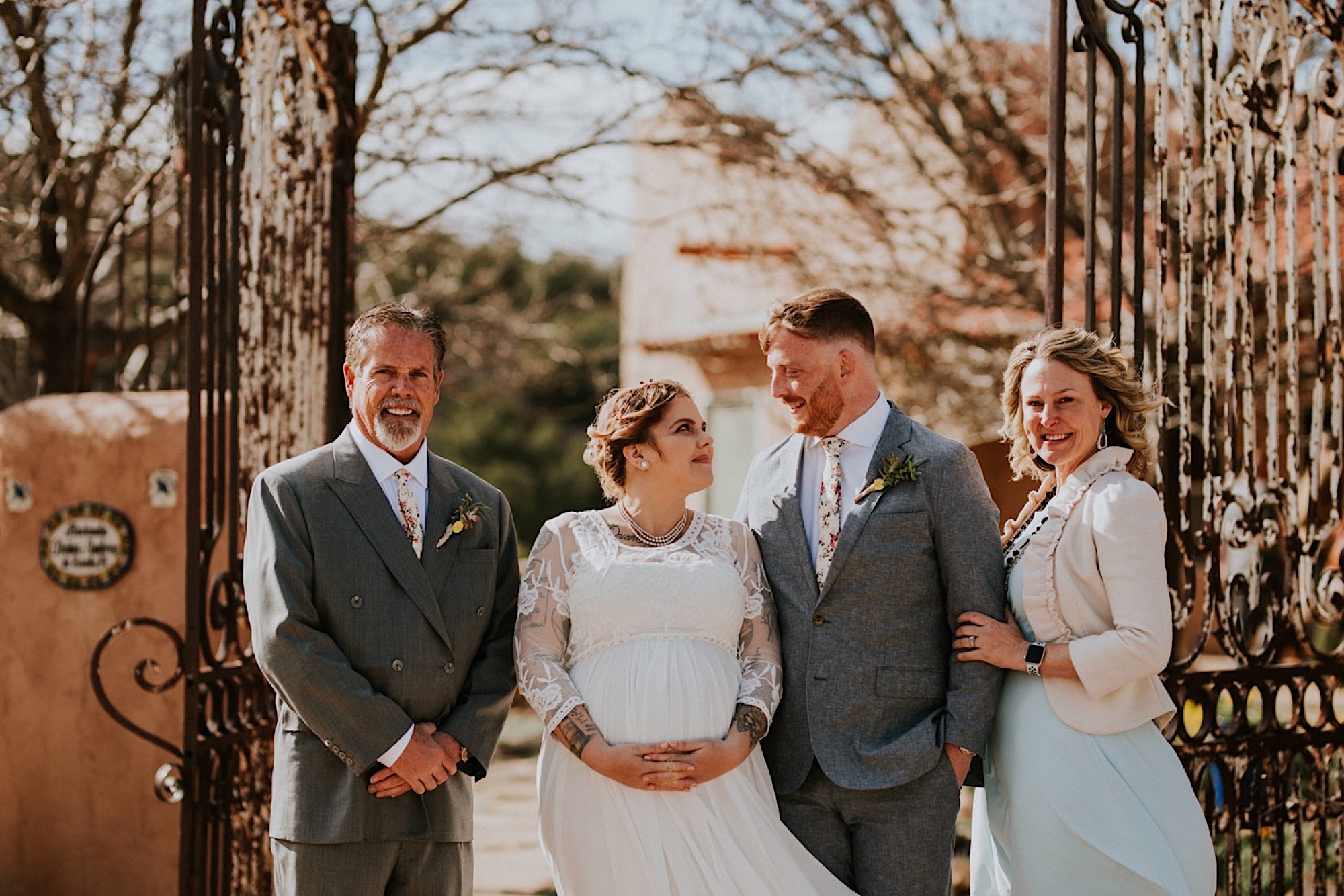  Ariel and Jack had a beautiful, intimate wedding at the ever so lovely Hacienda Doña Andrea de Santa Fe in Cerrillos, New Mexico (just outside of Santa Fe, New Mexico). If you have never been to Hacienda Doña Andrea de Santa Fe, it is beyond worth c