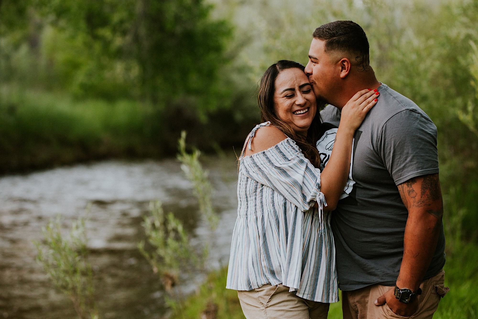  We went on a road trip for Kayla and Dillan’s summer engagement photos at the Jemez Red Rocks in Jemez, New Mexico. There are awesome forest-y areas in Jemez Springs that creates a stunning backdrop of beautiful greenery for gorgeous engagement phot