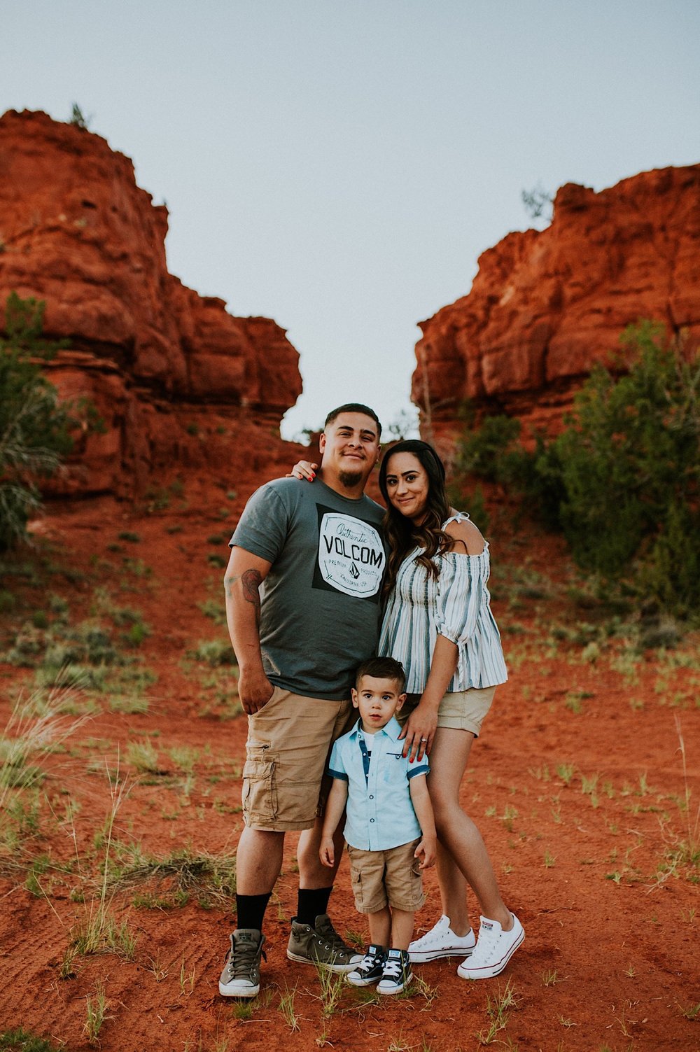  We went on a road trip for Kayla and Dillan’s summer engagement photos at the Jemez Red Rocks in Jemez, New Mexico. There are awesome forest-y areas in Jemez Springs that creates a stunning backdrop of beautiful greenery for gorgeous engagement phot