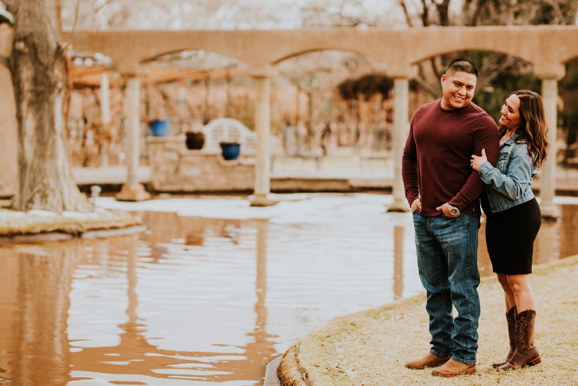  Natalie and Branden are the absolute cutest and I loved exploring through Casa Rondeña Winery in Los Ranchos de Albuquerque, New Mexico to capture their incredible winter engagement photos. I loved the black dress with denim jacket and cowboy boots 