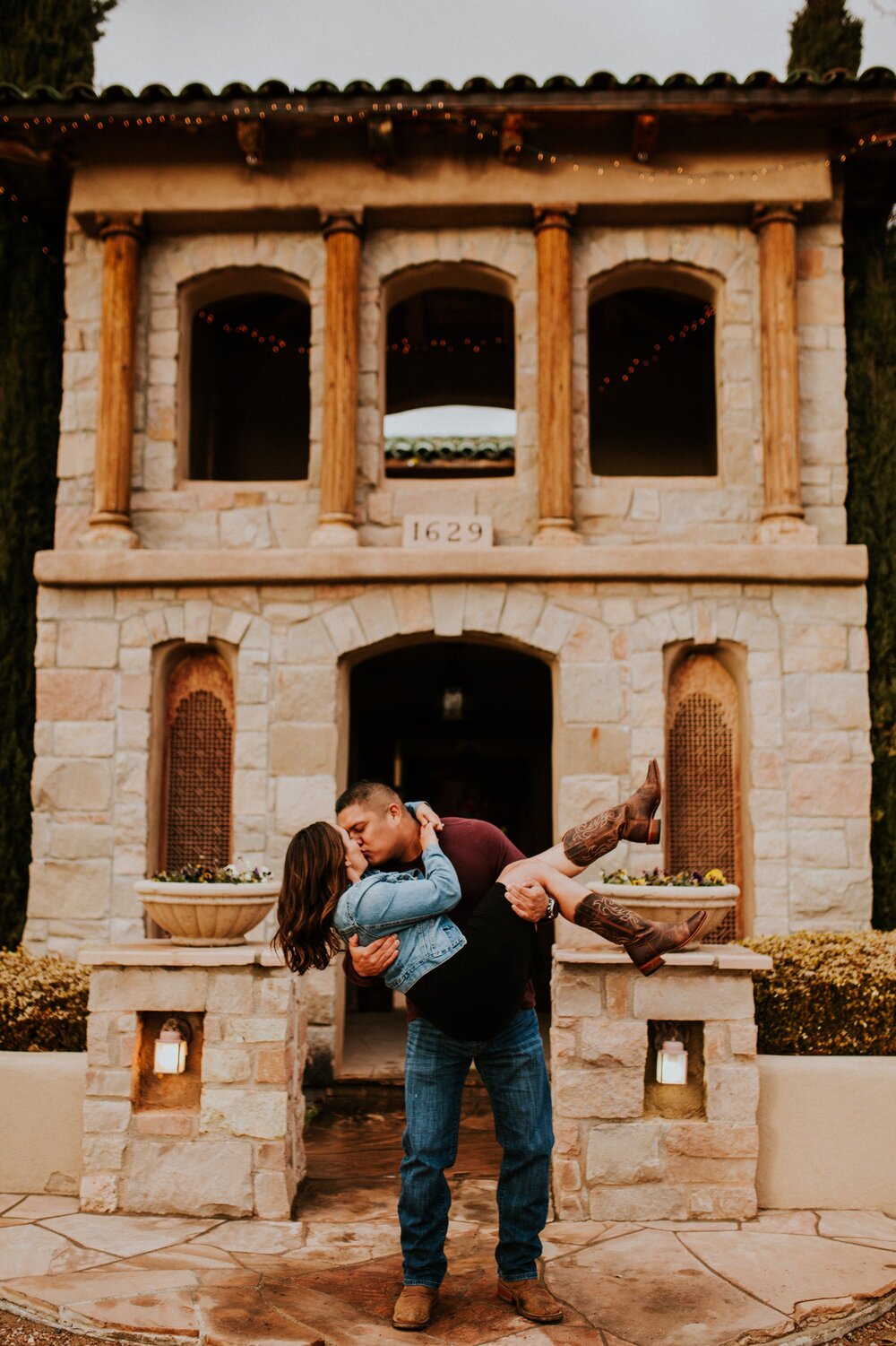  Natalie and Branden are the absolute cutest and I loved exploring through Casa Rondeña Winery in Los Ranchos de Albuquerque, New Mexico to capture their incredible winter engagement photos. I loved the black dress with denim jacket and cowboy boots 