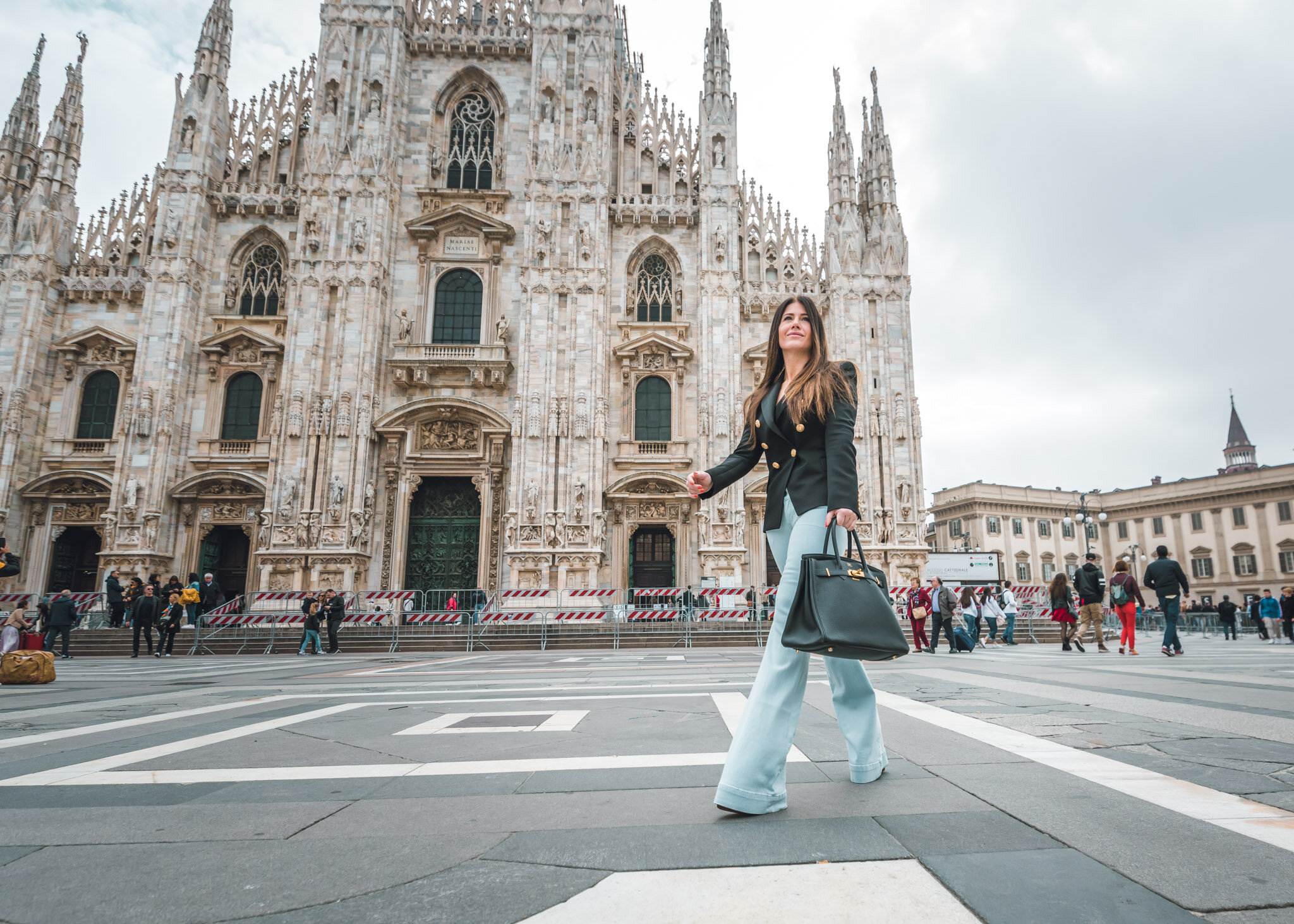 Fashion photo shoot in Milan