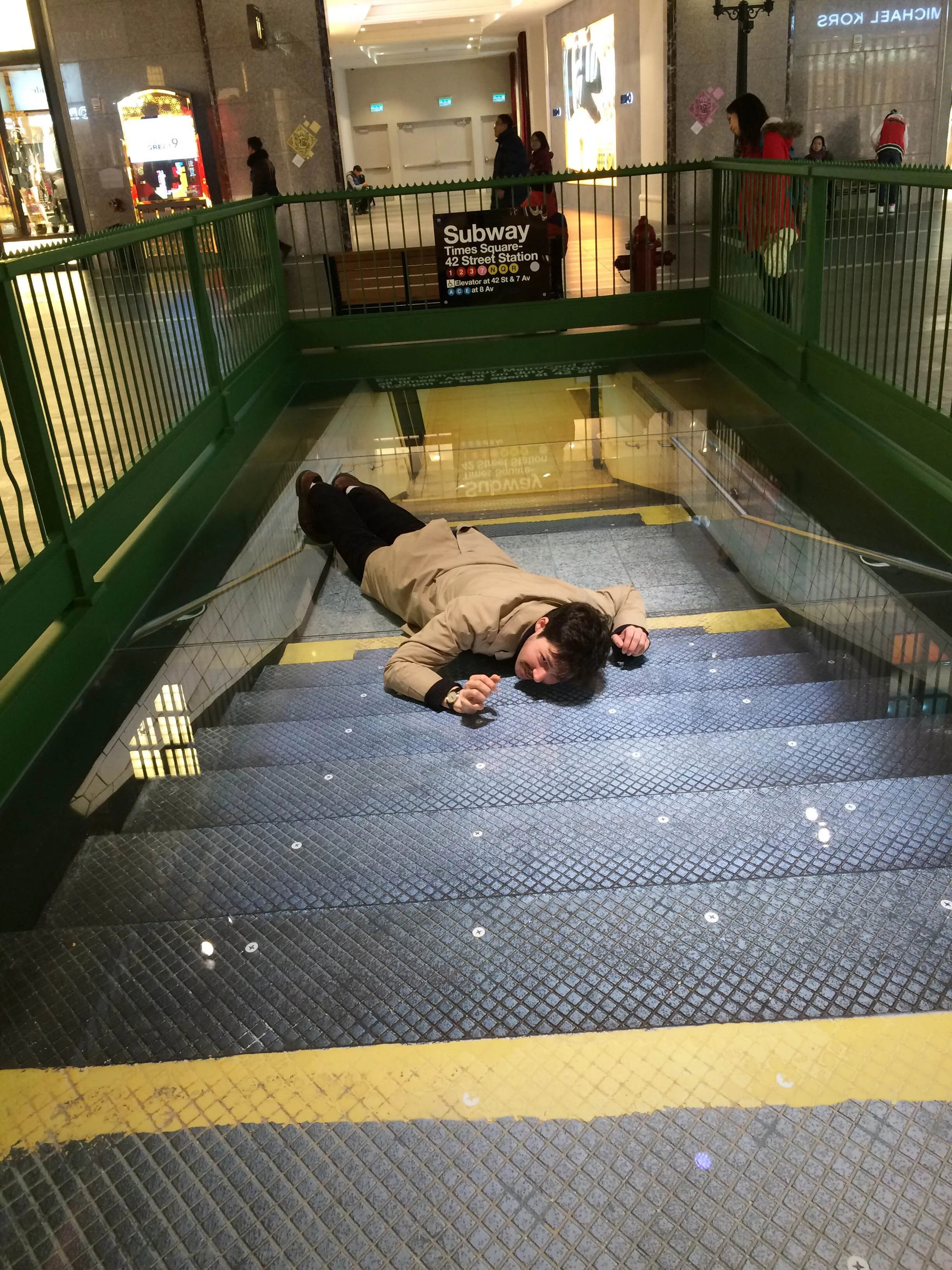 Adam crawling up the MTA in Studio City 