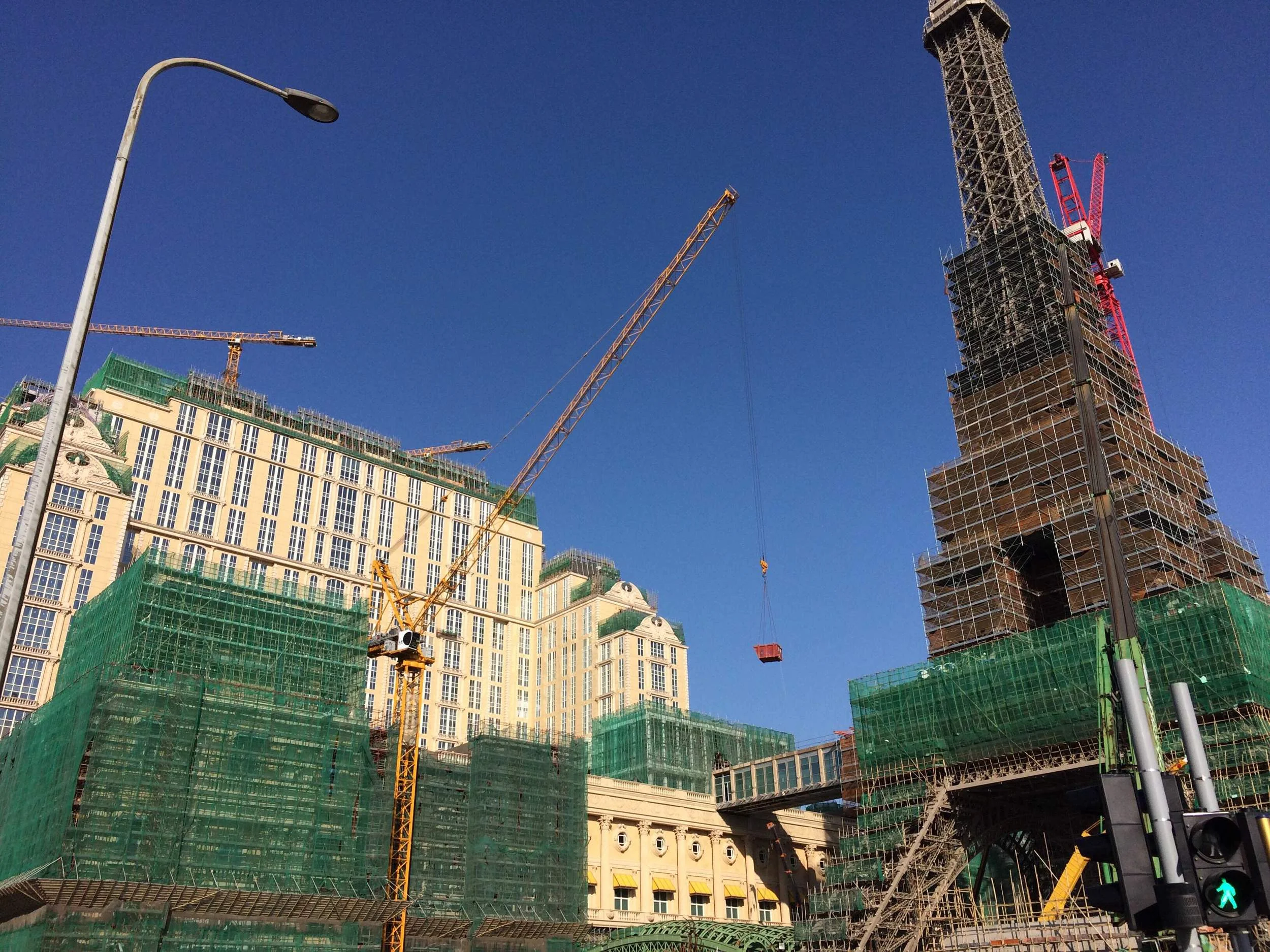 They've started construction on the Eiffel Tower