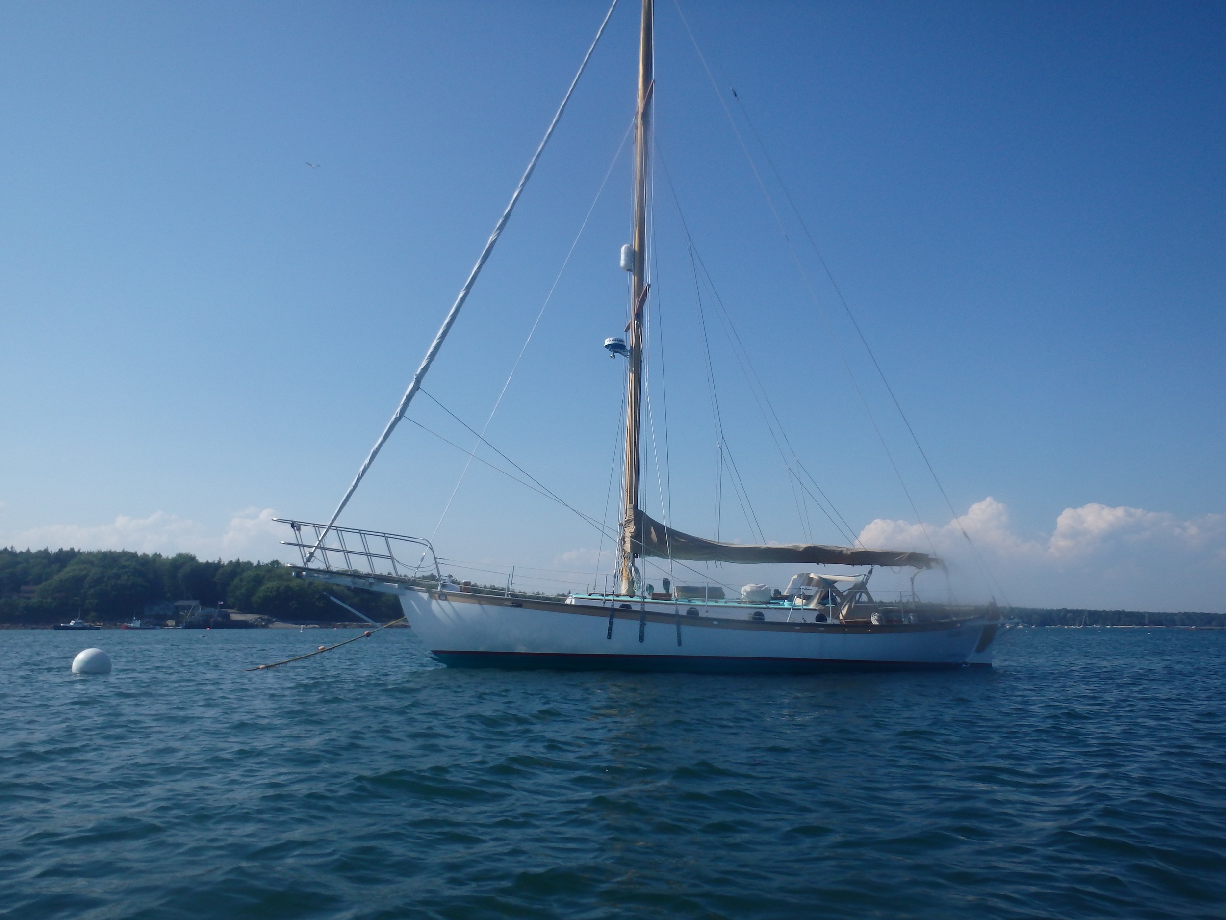 Sloop in Tenants Harbor, another view