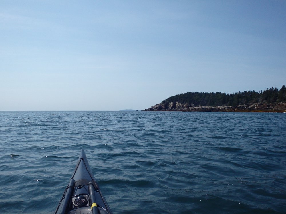 Burnt Island with Monhegan in the distance