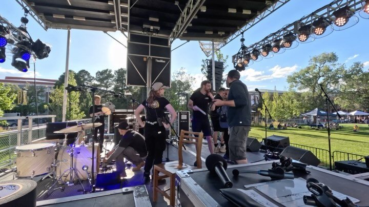 Great gig with @sunentertainment this weekend at the Welcome Festival, kicking off a new school year at Northern Arizona University! 
Enjoy some footage of our crew turning the stage between bands, our Front of House hard at work running lighting and