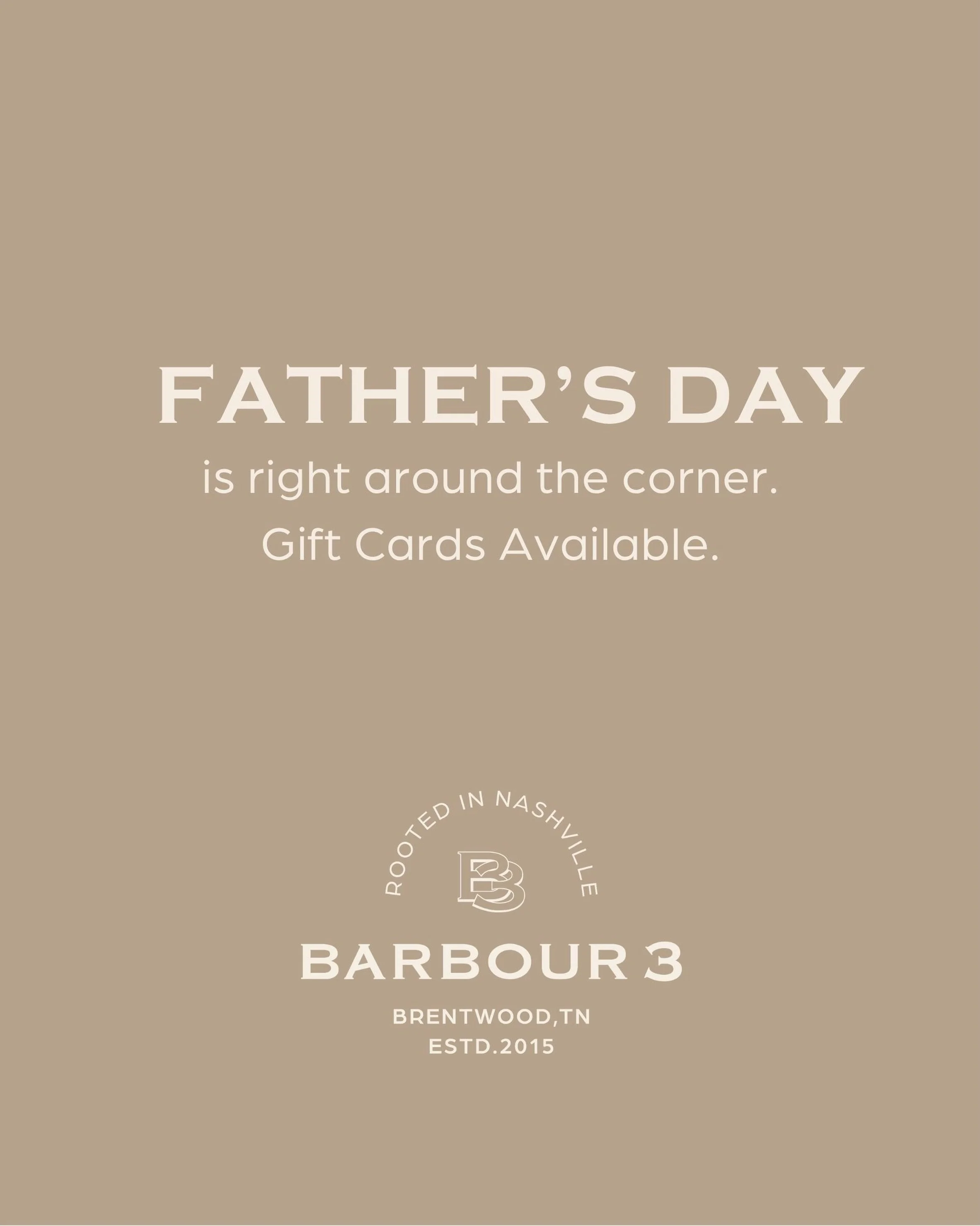 Give Dad the gift of a little self care this Father&rsquo;s Day.

Gift cards are available now through the link in bio.