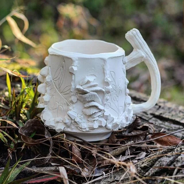 This collection of mugs are so dreamy...I thought a lot about love, growth and acceptance while making them...(like mushrooms grow SO FAST, why don&rsquo;t other plants grow as fast???) but anyway, I feel a little stuck with the colors for this one. 