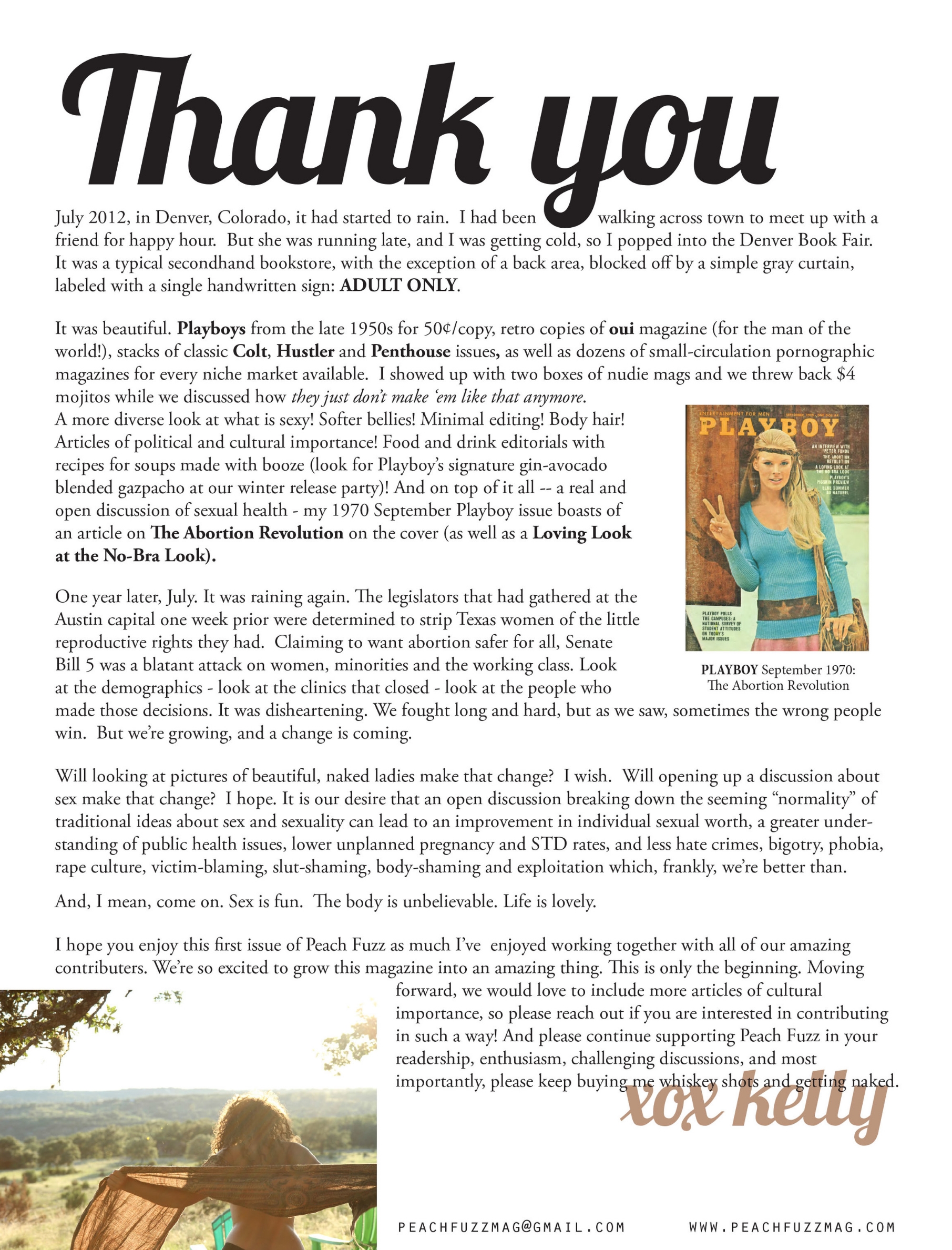 Peach Fuzz Letter from the Editor // October 2013