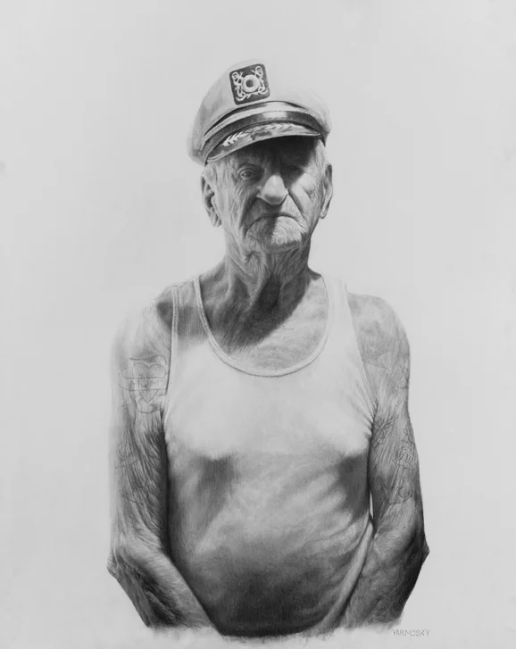 "Old Salt" pencil on paper 24"x18" 2012 private collection