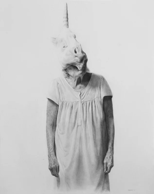 “The Unicorn” 2016 pencil on paper 24 x 19 in. private collection