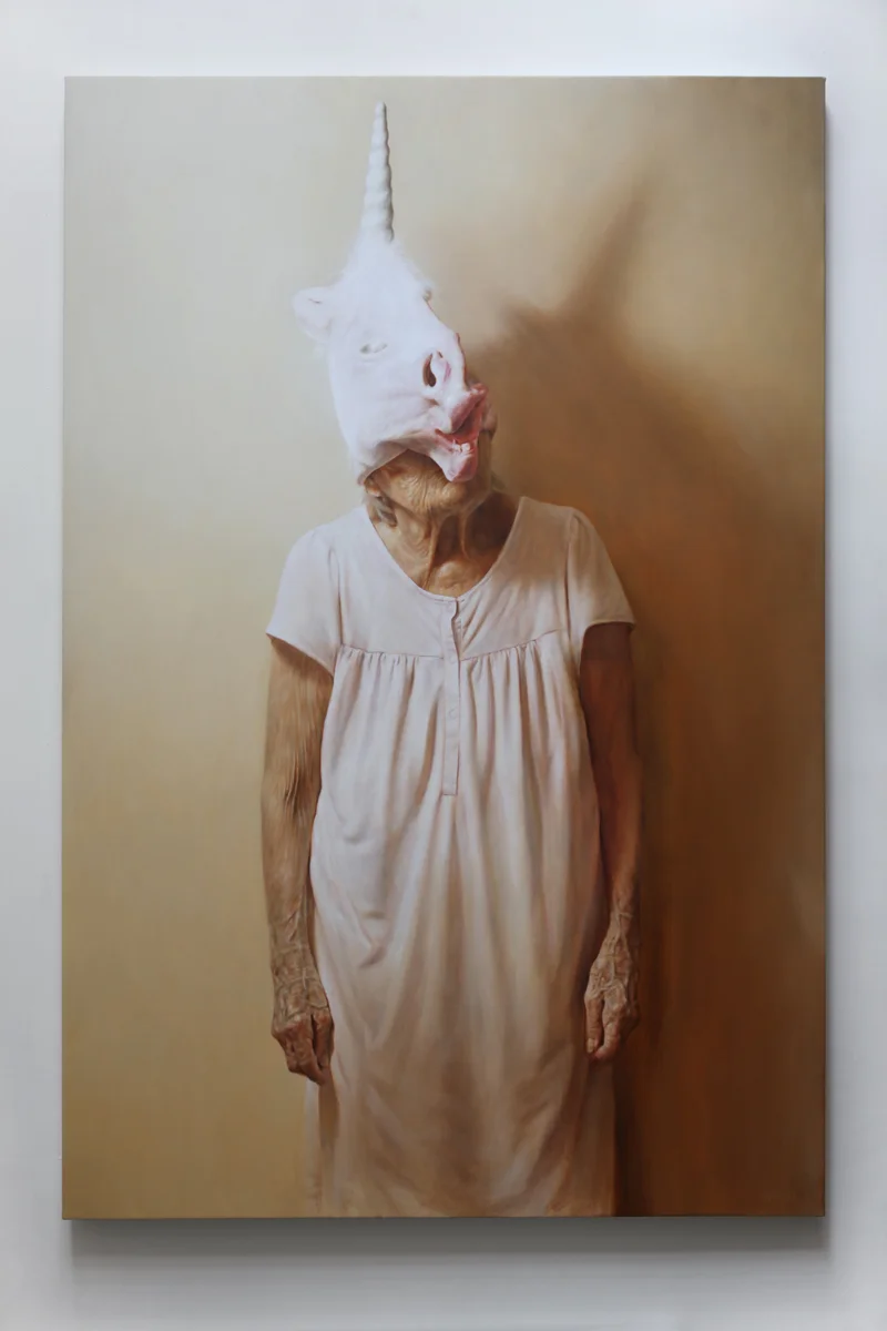 “The Unicorn” 2016 oil on canvas 84 x 56 in. private collection