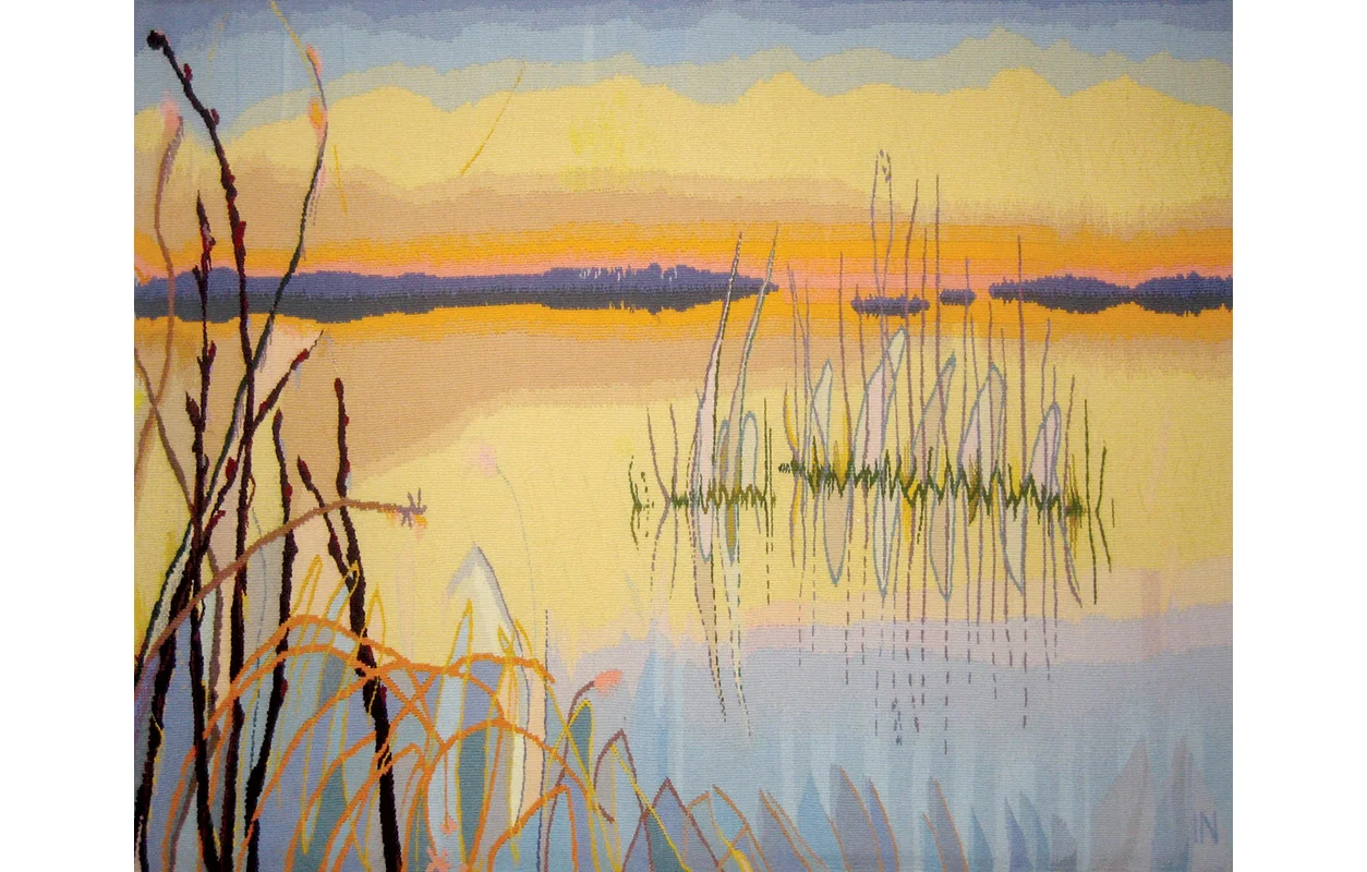 The Delta (First of a Triptych) , wool on cotton, 34" x 44"